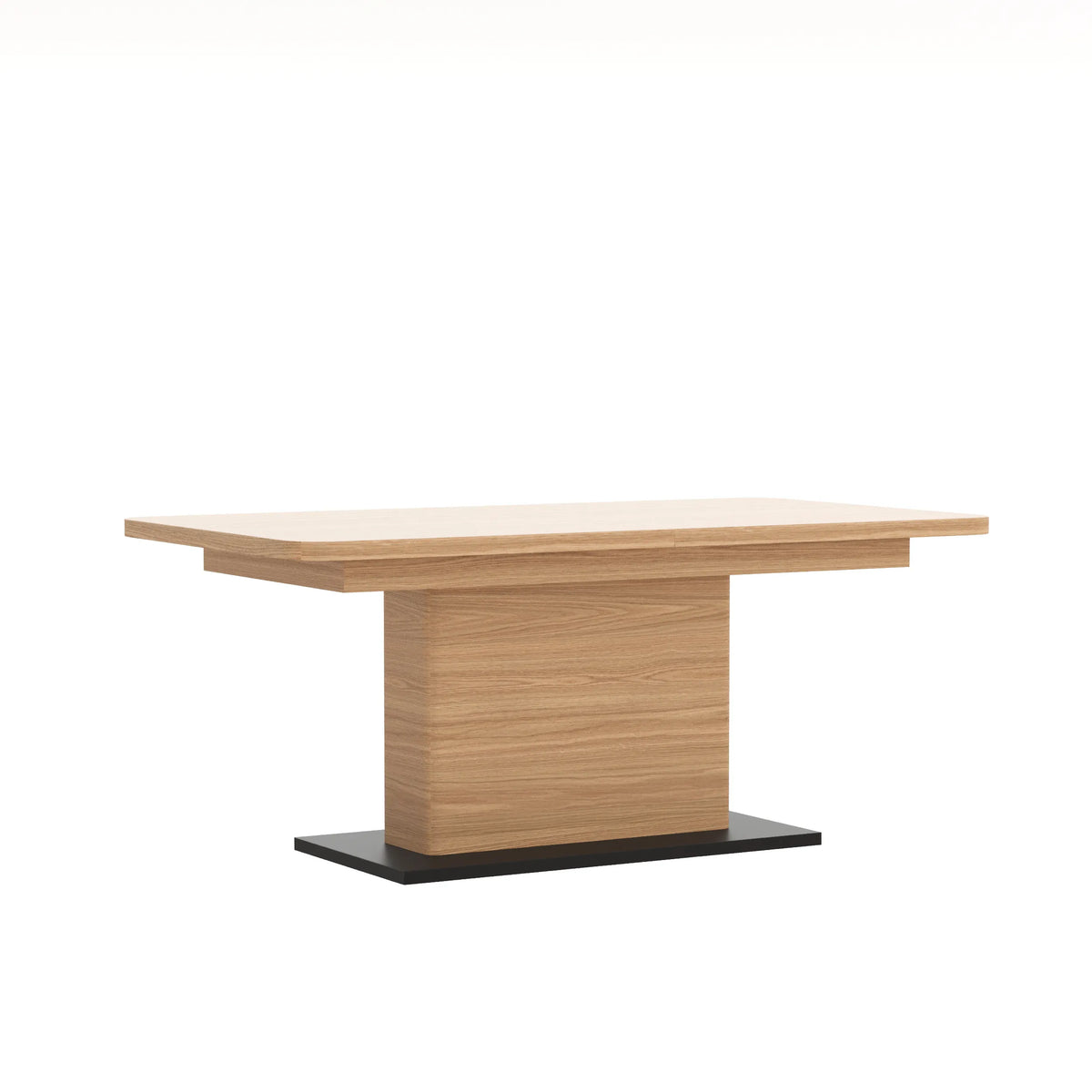 Prime 1.6M Double Extending Black Oak Dining Table, matching furniture also available - White Oak Image 