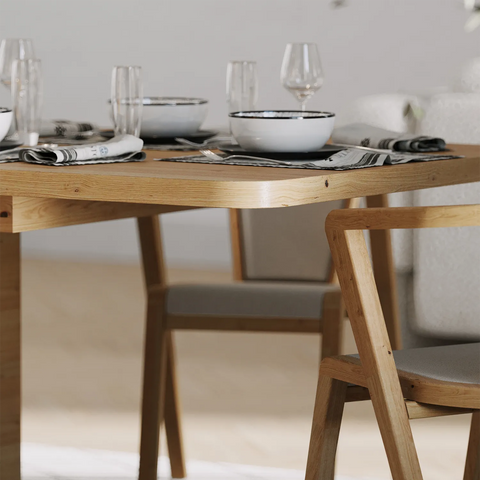 Prime 1.6M Double Extending White Oak Dining Table