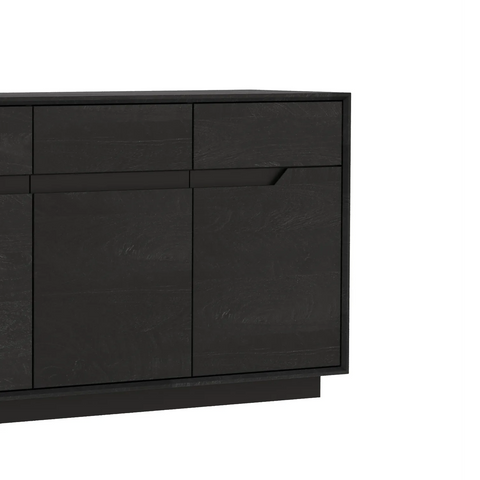 Prime Large 4-Door Sideboard in Black Oak, also available in White Oak and Smoked Oak - Close Up of Material