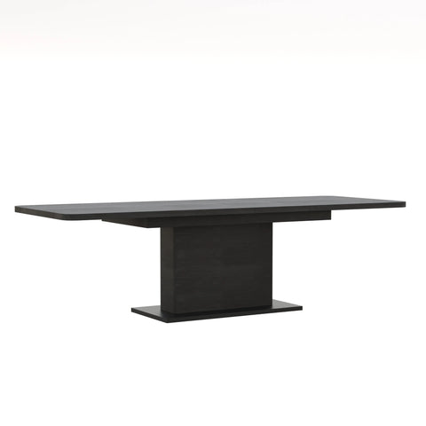 Prime 1.6M Double Extending Black Oak Dining Table, matching furniture also available - Main Image 