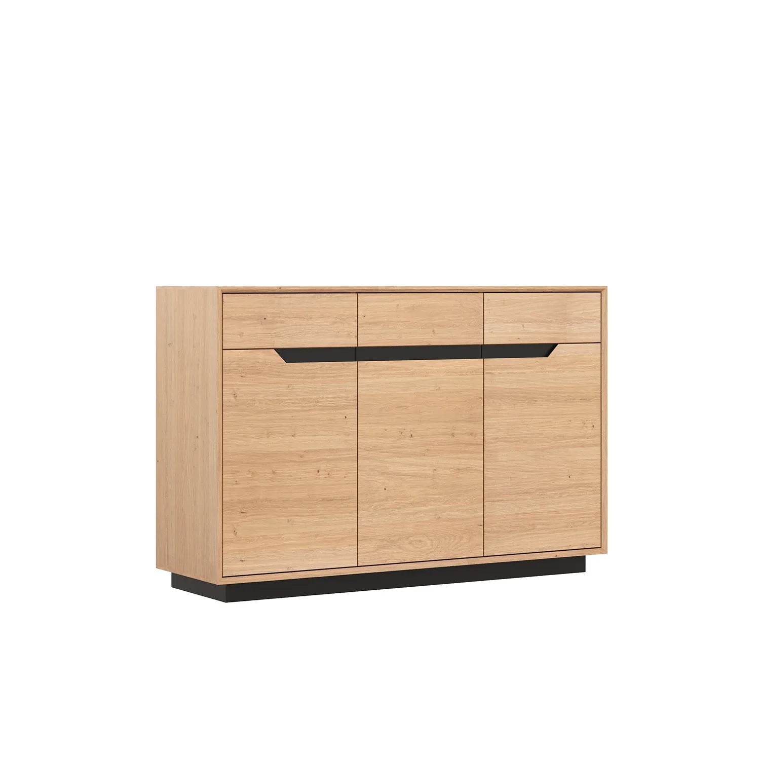 Prime 3 Door Sideboard in Black Oak