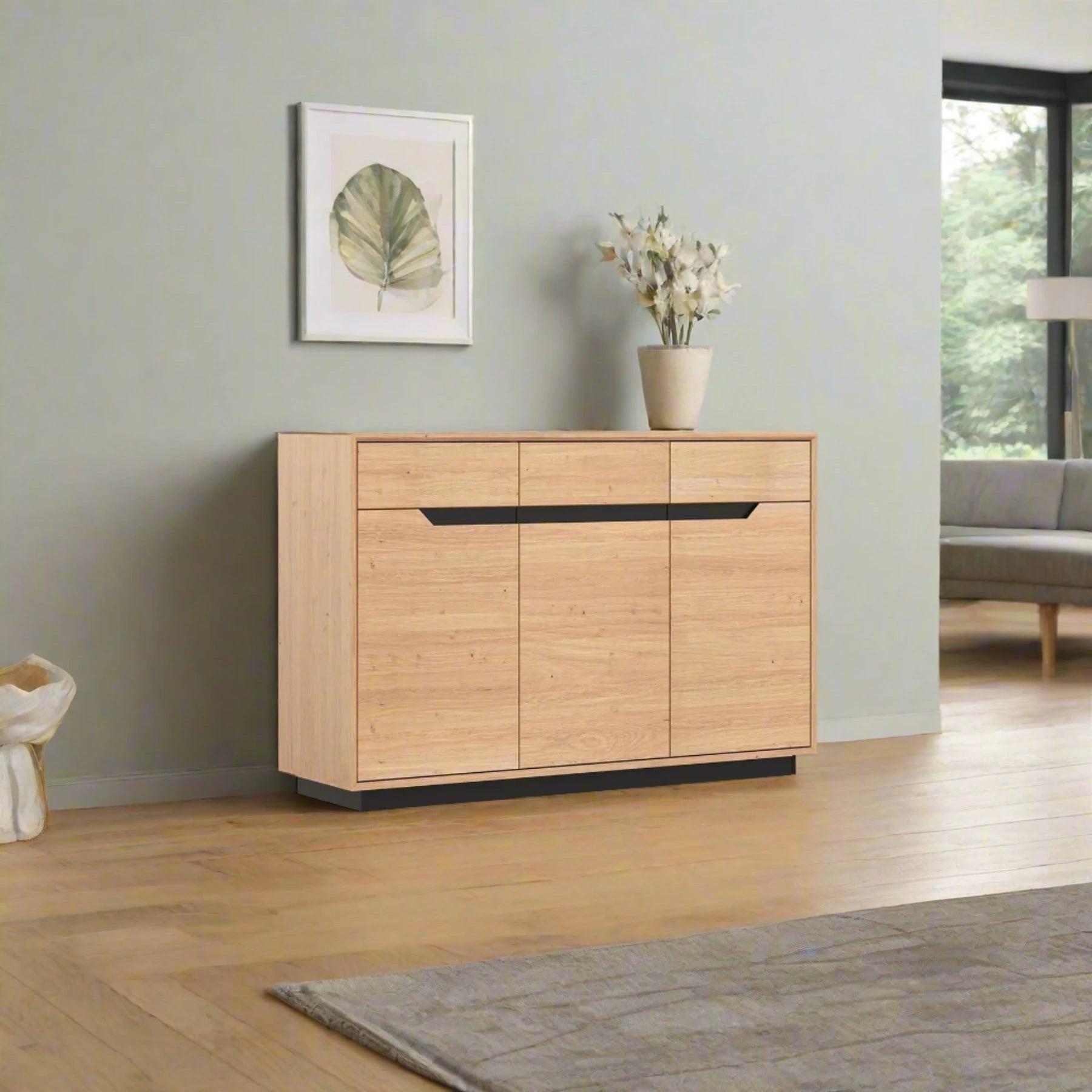 Prime 3 Door Sideboard in White Oak