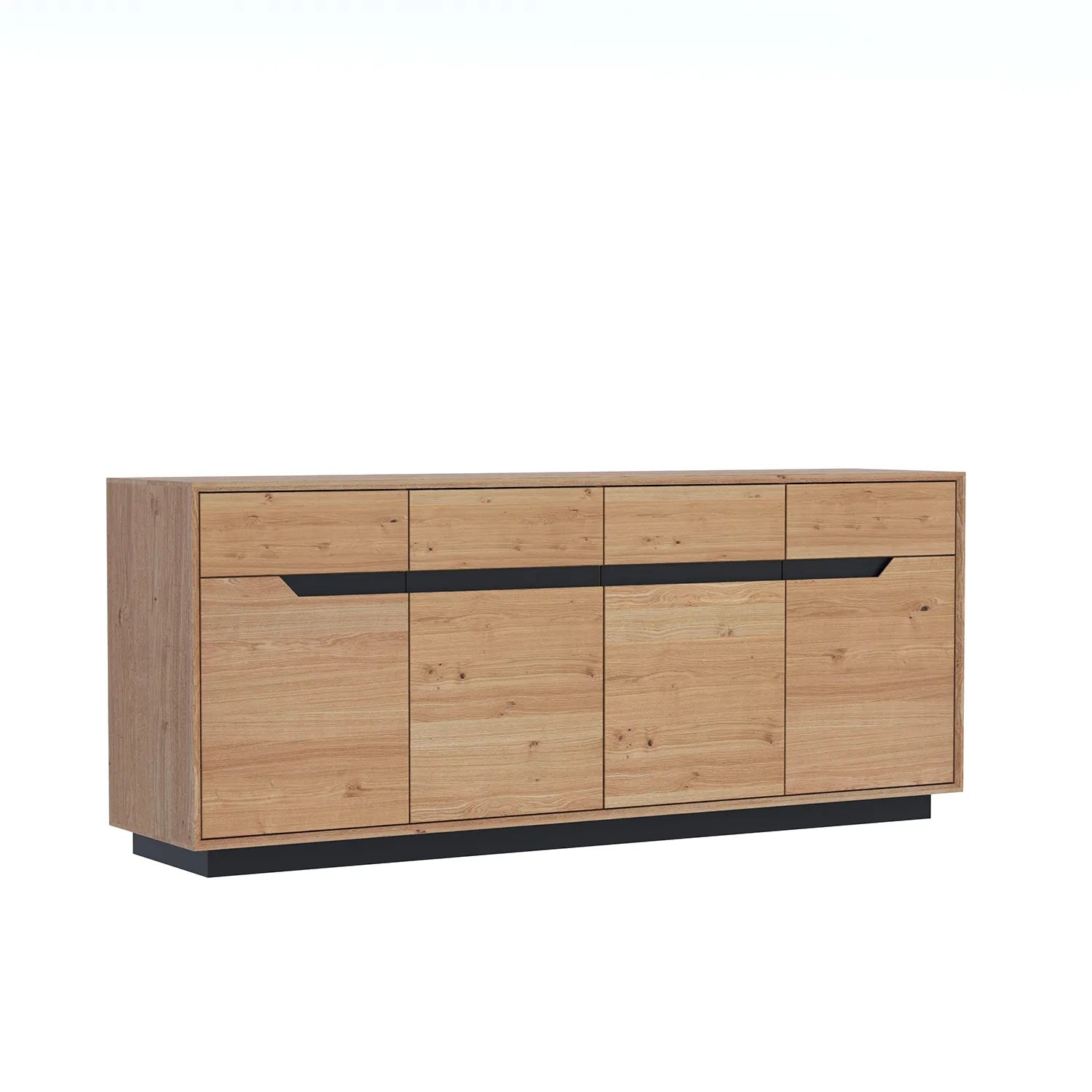 Prime Large 4-Door Sideboard in Smoked Oak