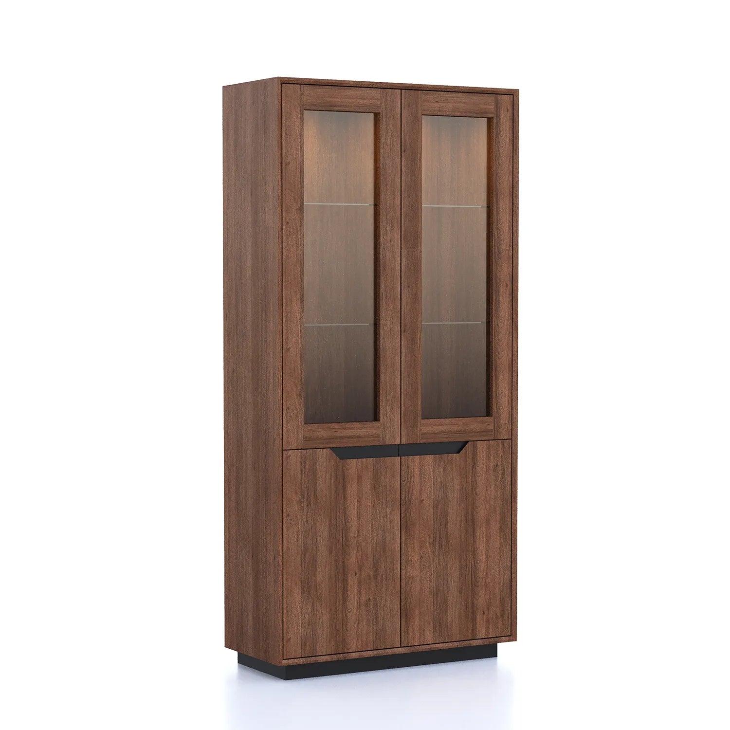 Prime Large Display Cabinet in Smoked Oak