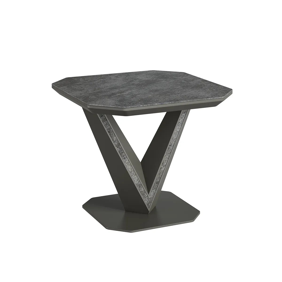 Bella Grey Slate Ceramic Side Table