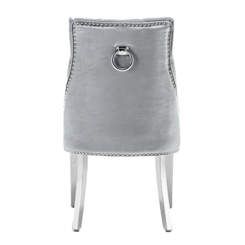 Grey Ring Knockerback Dining Chair