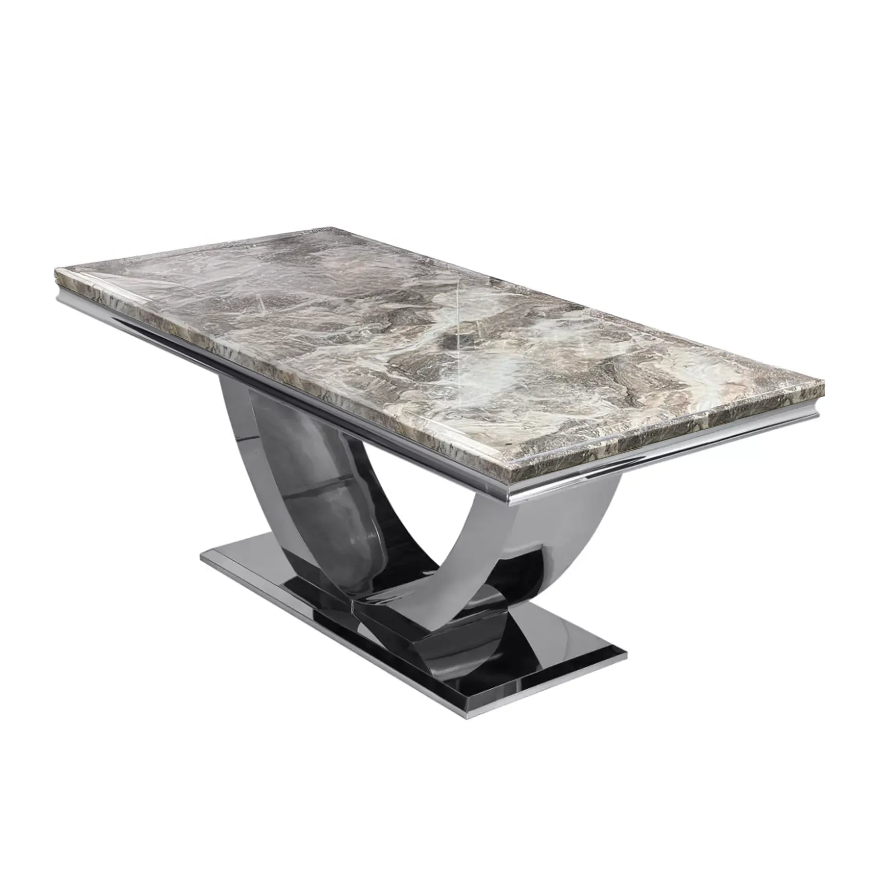 Bentley Mix Brown Marble Dining Table