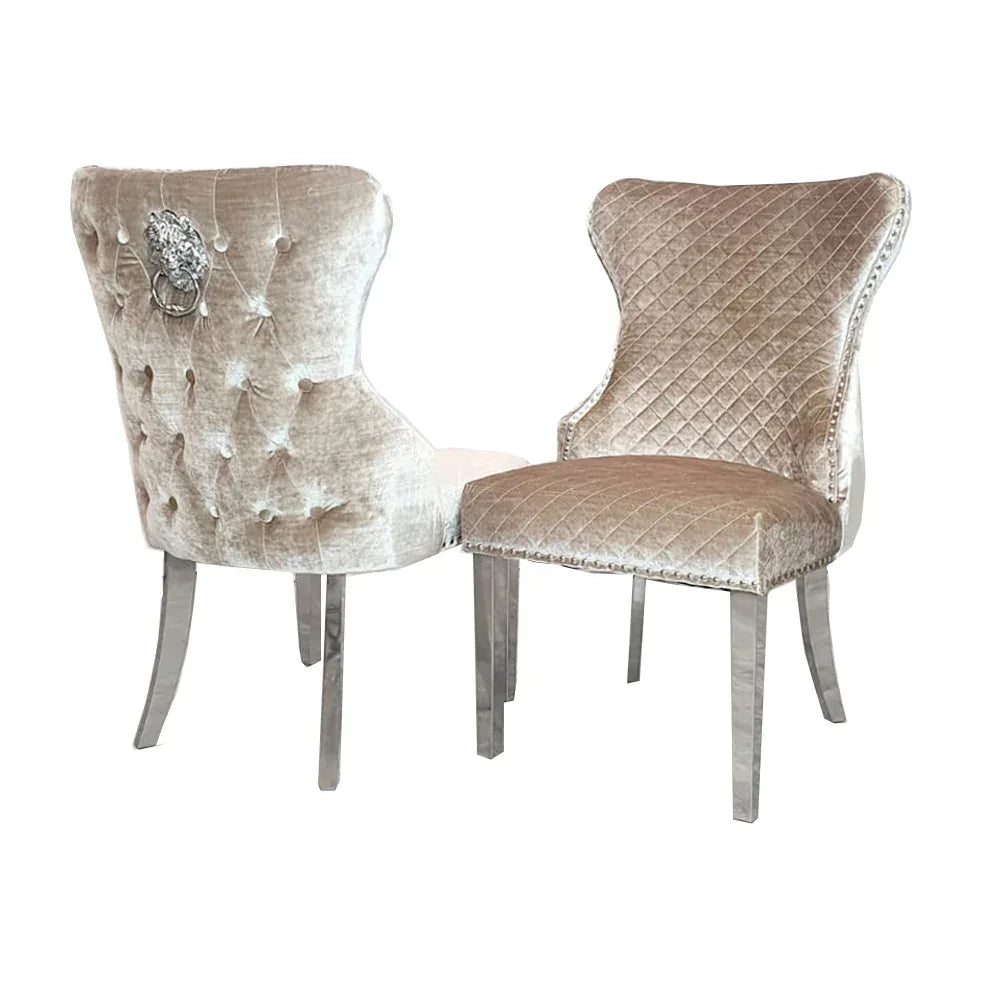 Bentley Cream Shimmer Dining Chairs - Set of 4