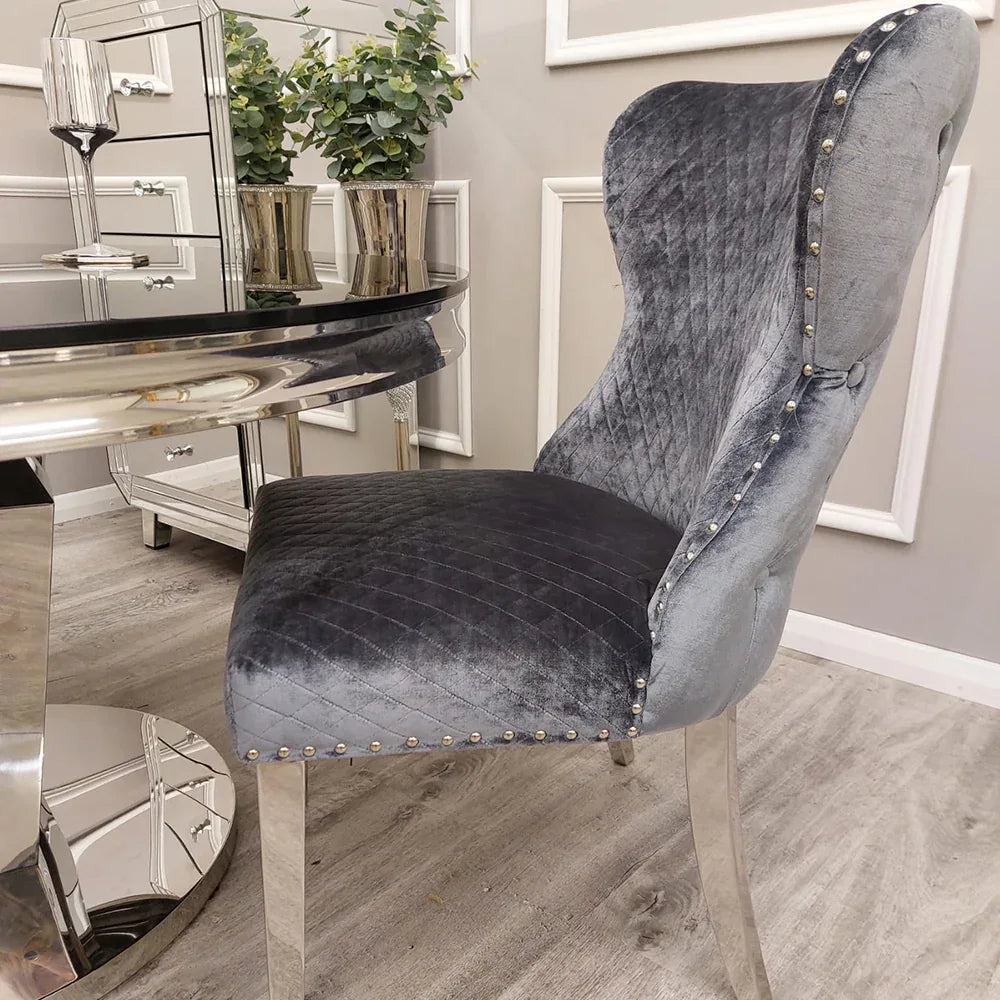 Bentley Grey Shimmer Dining Chairs - Set of 4