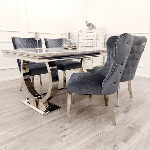 Bentley Grey Shimmer Dining Chairs - Set of 4