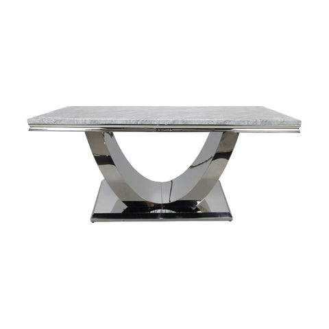 Bentley 2M Light Grey Marble Top Dining Table