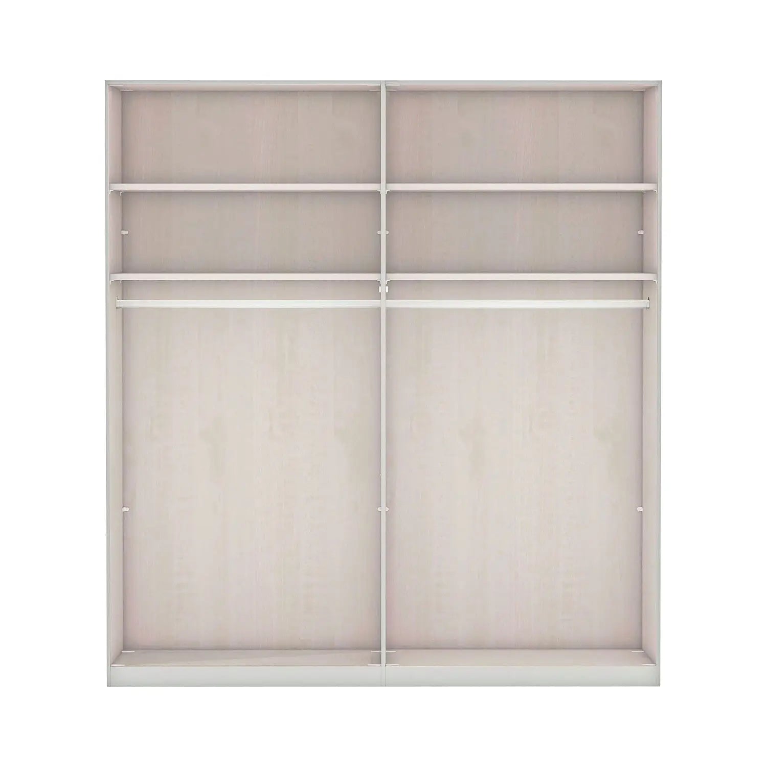 Torino 4 Door Hinged Oak and White Glass Wardrobe