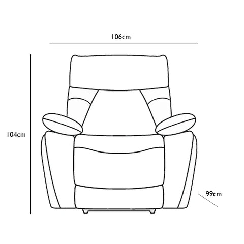 Bolton Electric Recliner Sofa Range - Arm Chair Dimensions