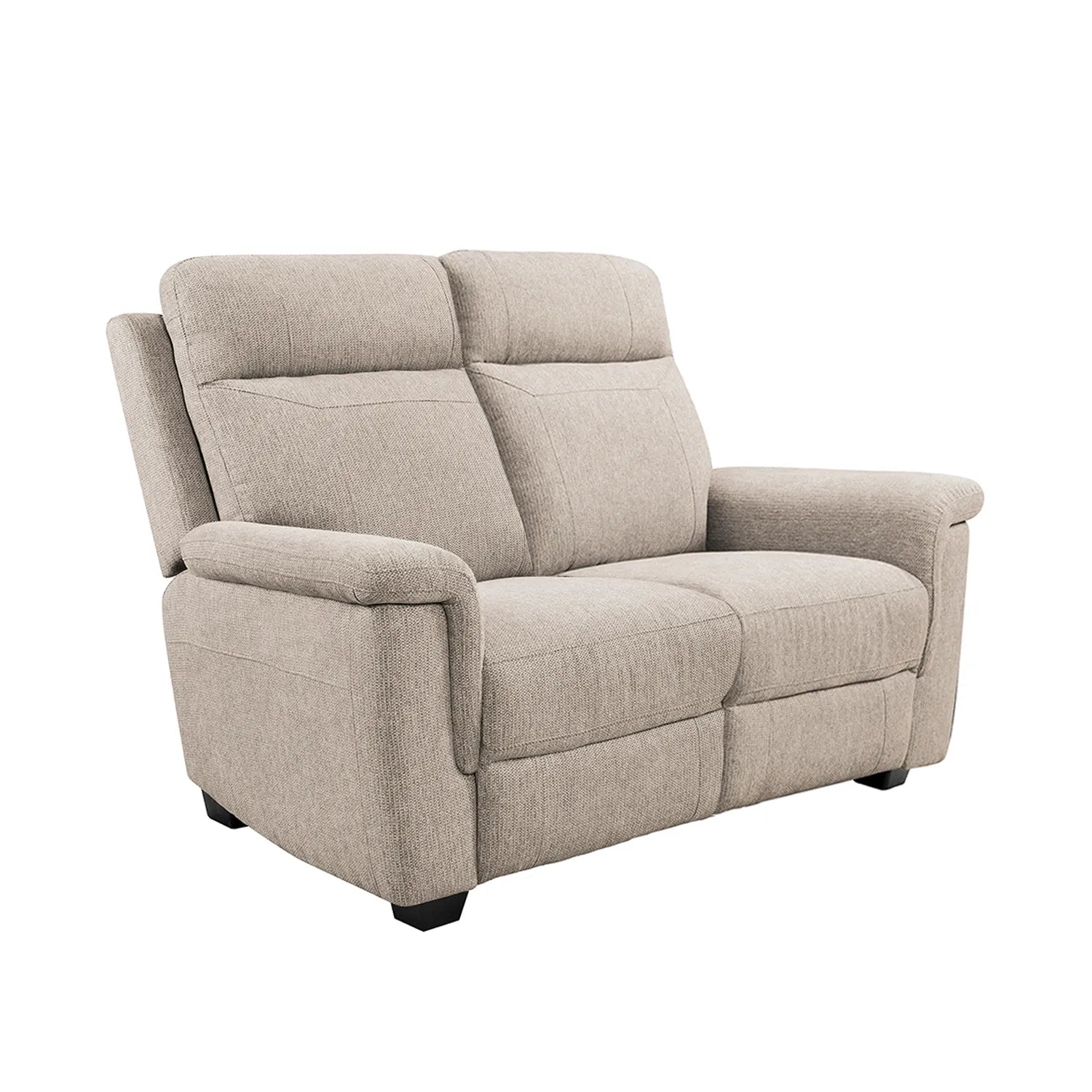 Bowen Beige Fabric 2 Seater Fixed Sofa