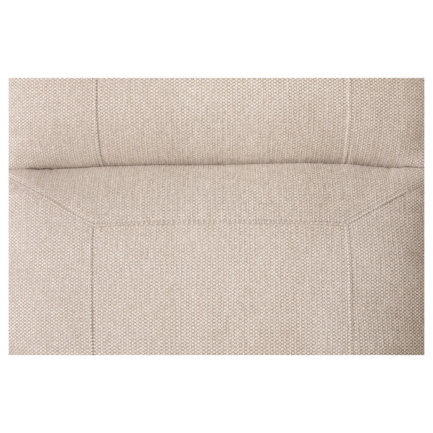 Bowen Beige Fabric 3 Seater Fixed Sofa