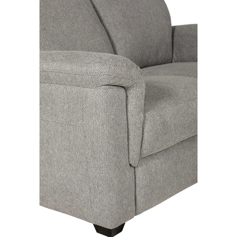 Bowen Grey Fabric 2 Seater Fixed Sofa - Arm Detailing 