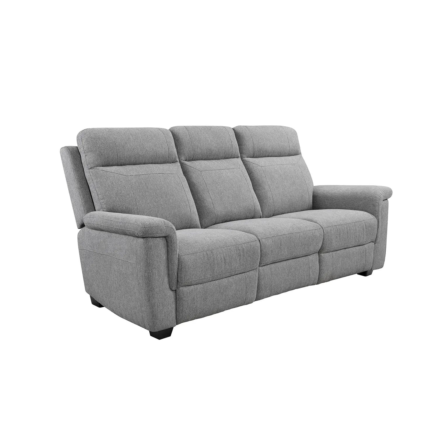 Bowen Grey Fabric 3 Seater Fixed Sofa