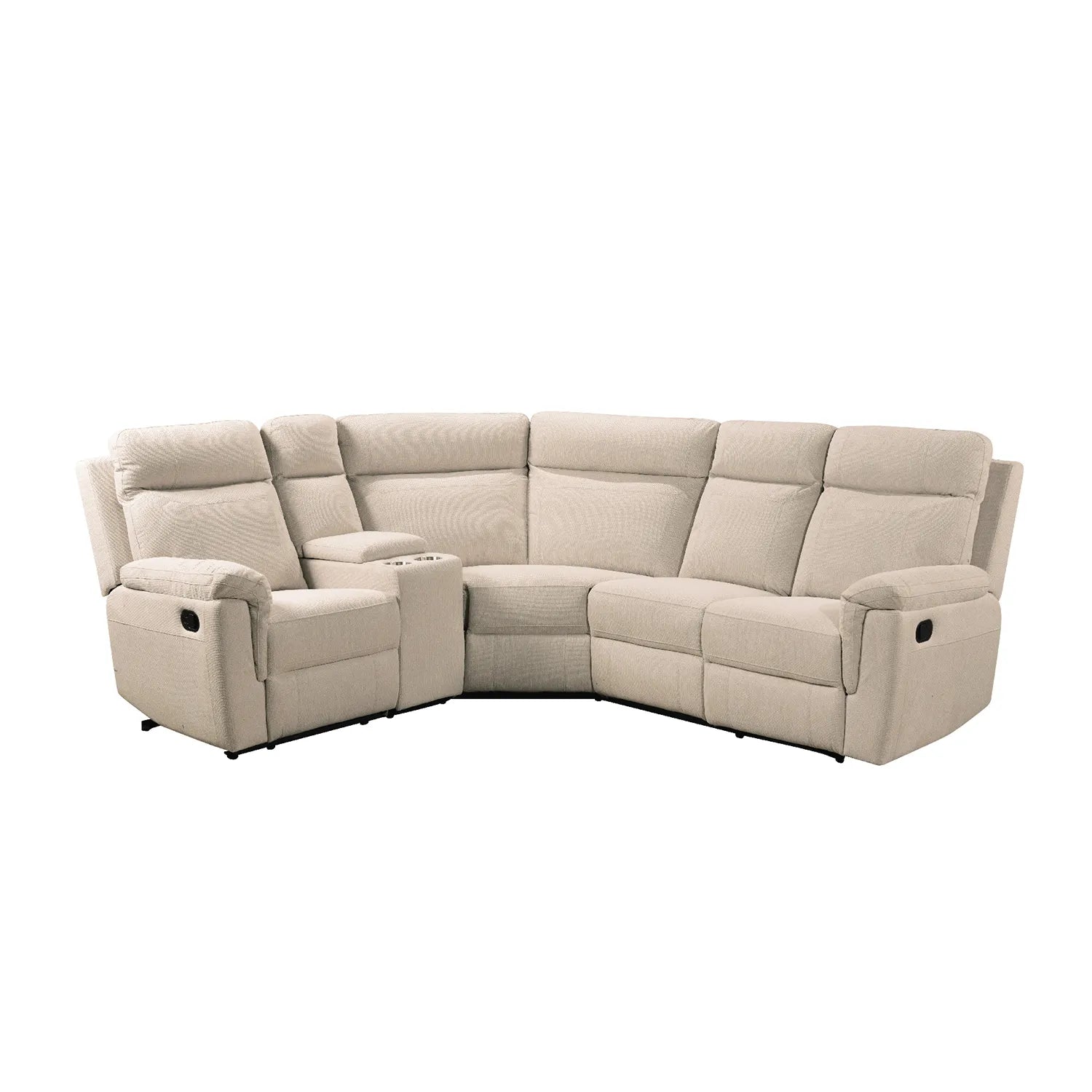 Bowen Beige Fabric Corner Group Manual Recliner