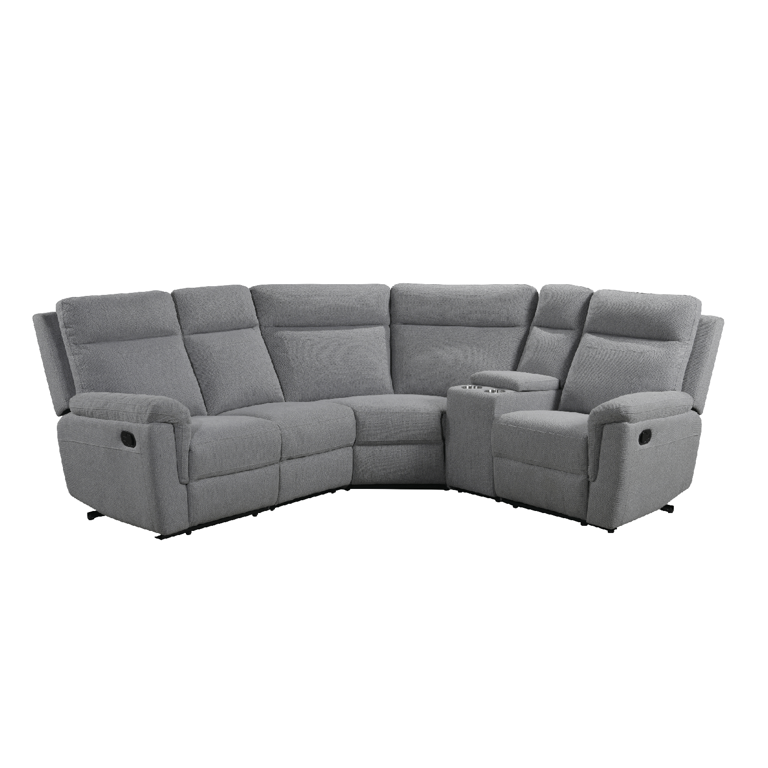 Bowen Grey Fabric Corner Group Manual Recliner