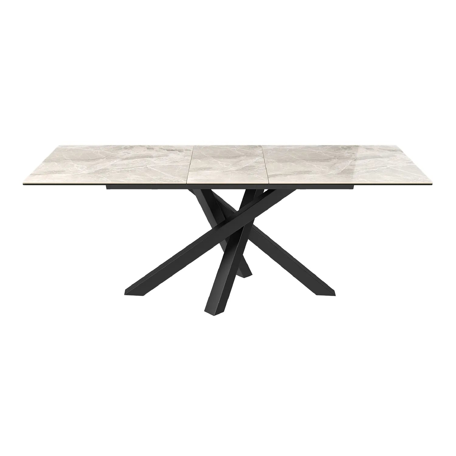 Samurai Gloss Light Grey Ceramic Extending Dining Table 160-200cm