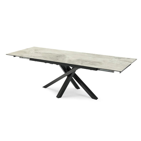 Samurai Extending Dining Table With Light Grey Ceramic top - 002