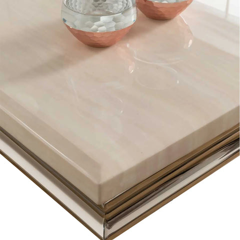 Vittoria 1.8M Cream Marble Dining Table 