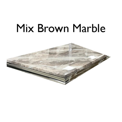 Vittoria 1.8M Mix brown Marble Dining Table 