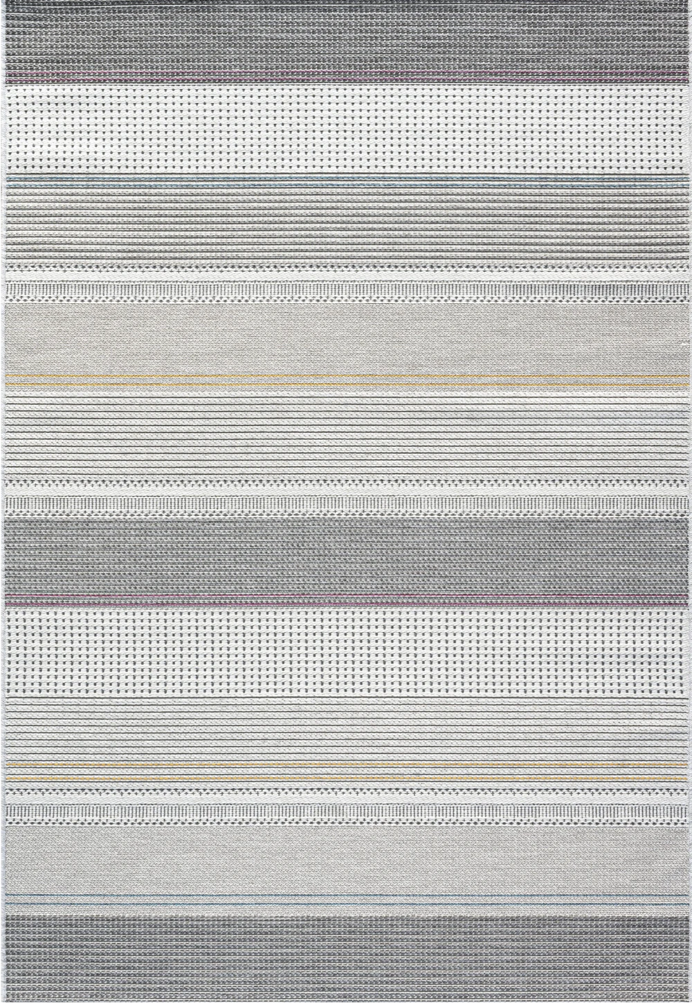 Brighton Multi-Coloured Textured Stripe Indoor Outdoor Rug, available in sizes 120x170cm, 160x230cm and 200x290cm - Main Image 