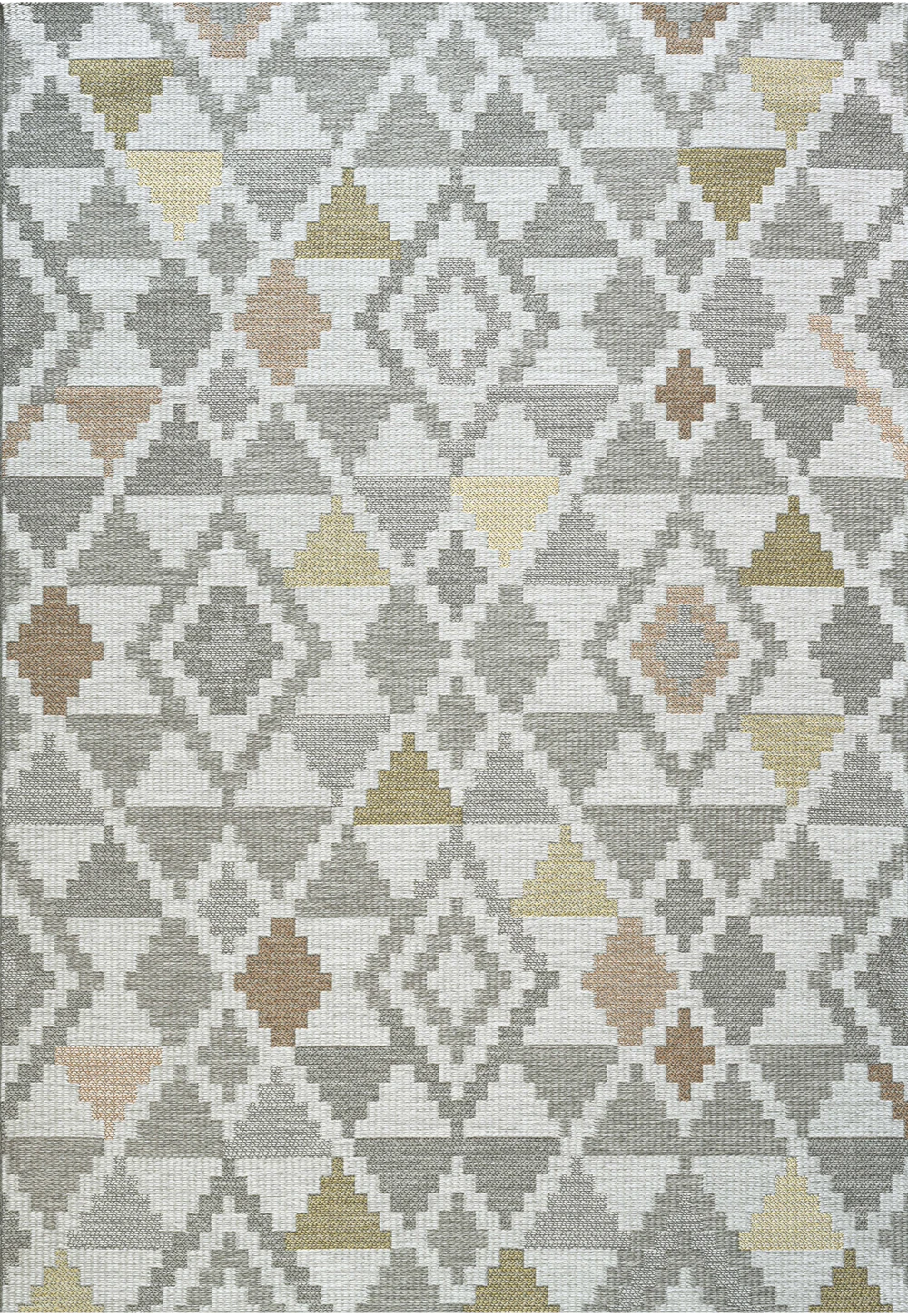 Brighton Grey And Multi-Coloured Geometric Indoor Outdoor Rug, available in various colours and sizes - Main Image