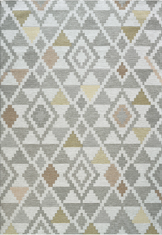 Brighton Grey And Multi-Coloured Geometric Indoor Outdoor Rug, available in various colours and sizes - Main Image