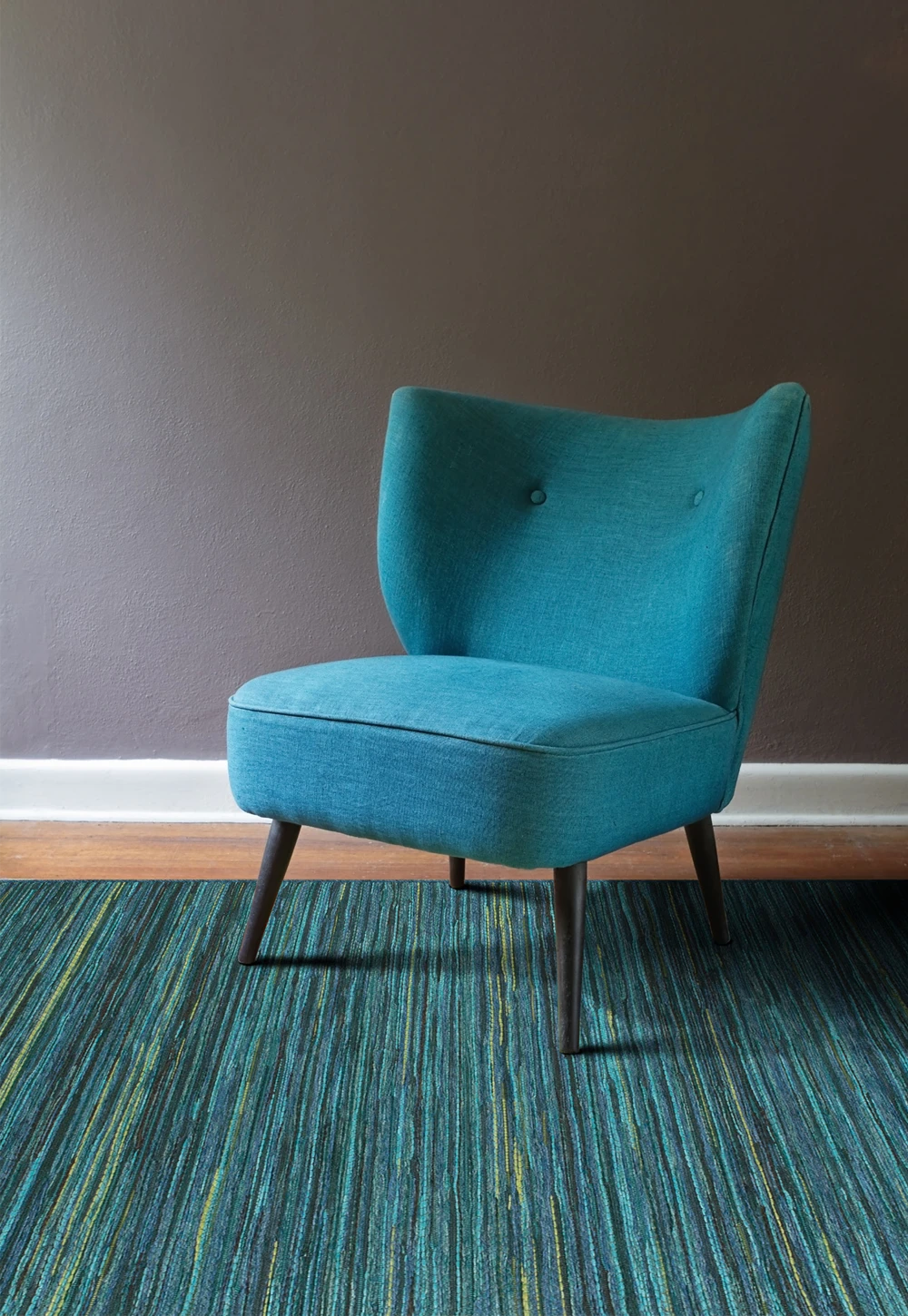 Brighton Blue Striped Indoor Outdoor Rug