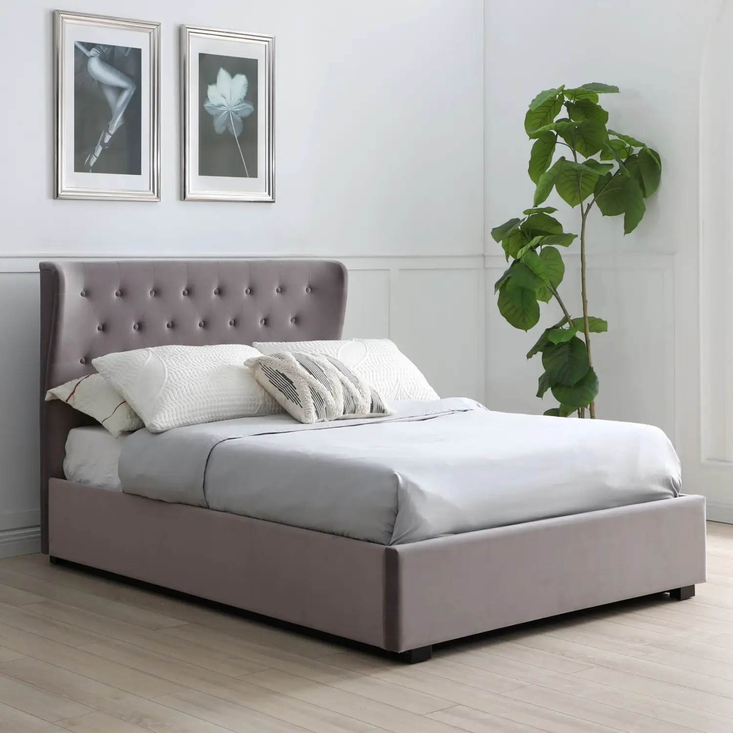 Bristol Velvet Ottoman Bed