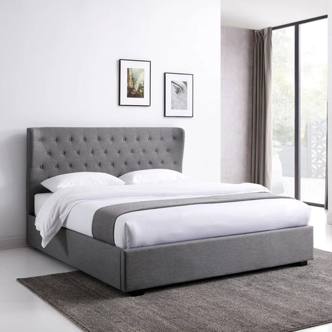 Bristol Grey Fabric ottoman Bed, Available in Double, Kingsize and Superking - Lifestyle Image