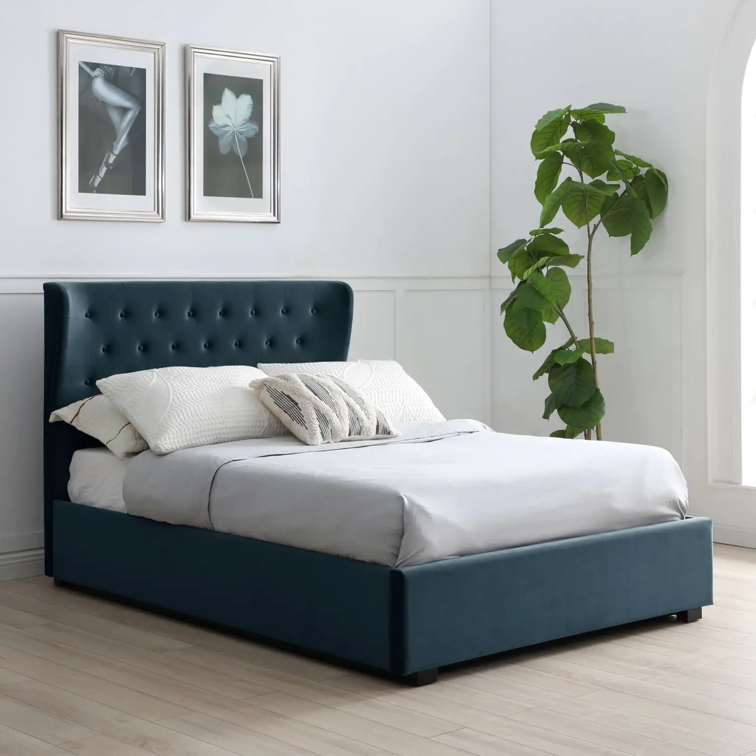 Bristol Velvet Ottoman Bed