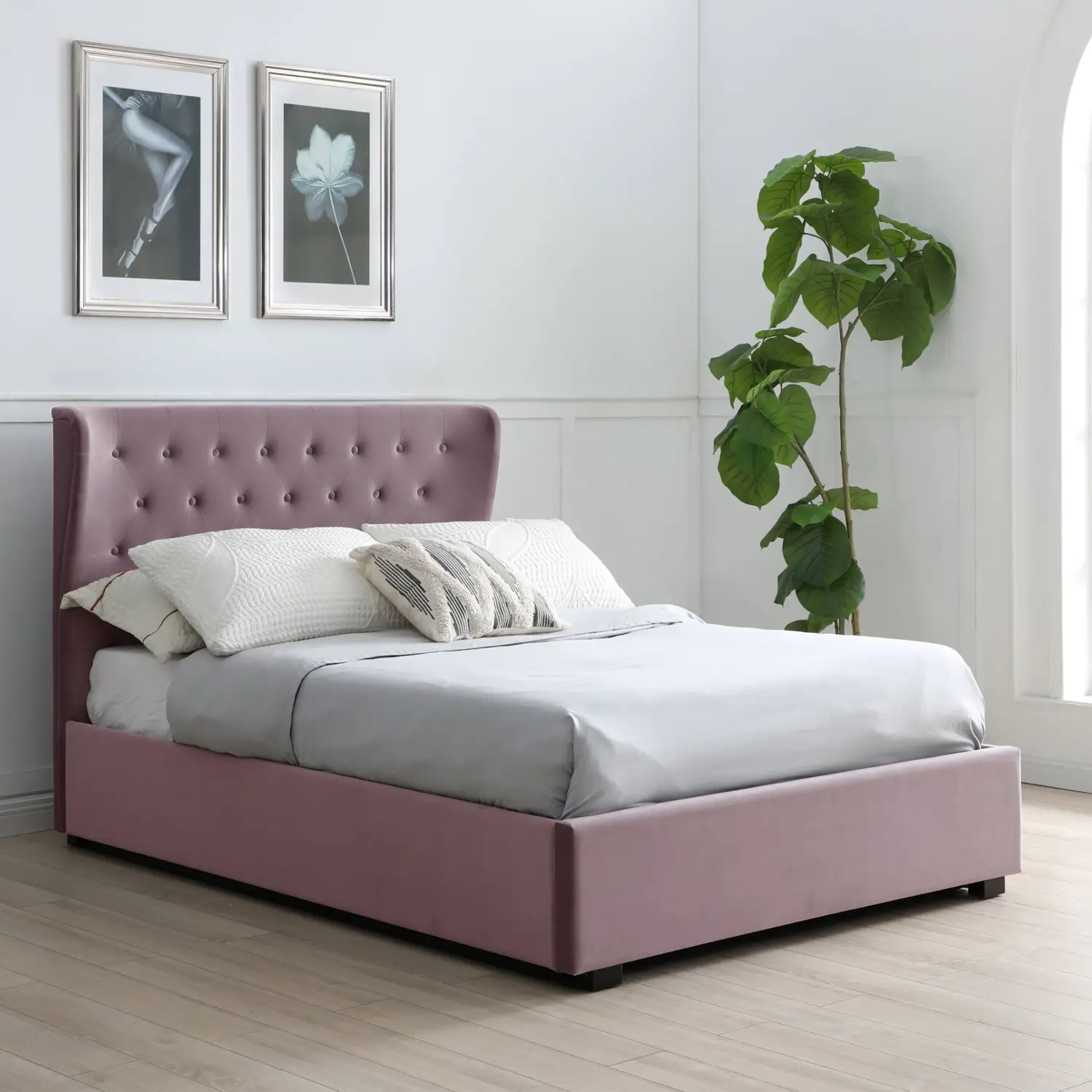 Bristol Velvet Ottoman Bed