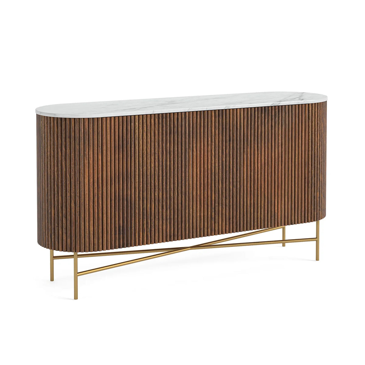 Brown Valencia Marble Mango Wood Large Sideboard. Available in Large, Small and Mini. Part of the Valencia Collection