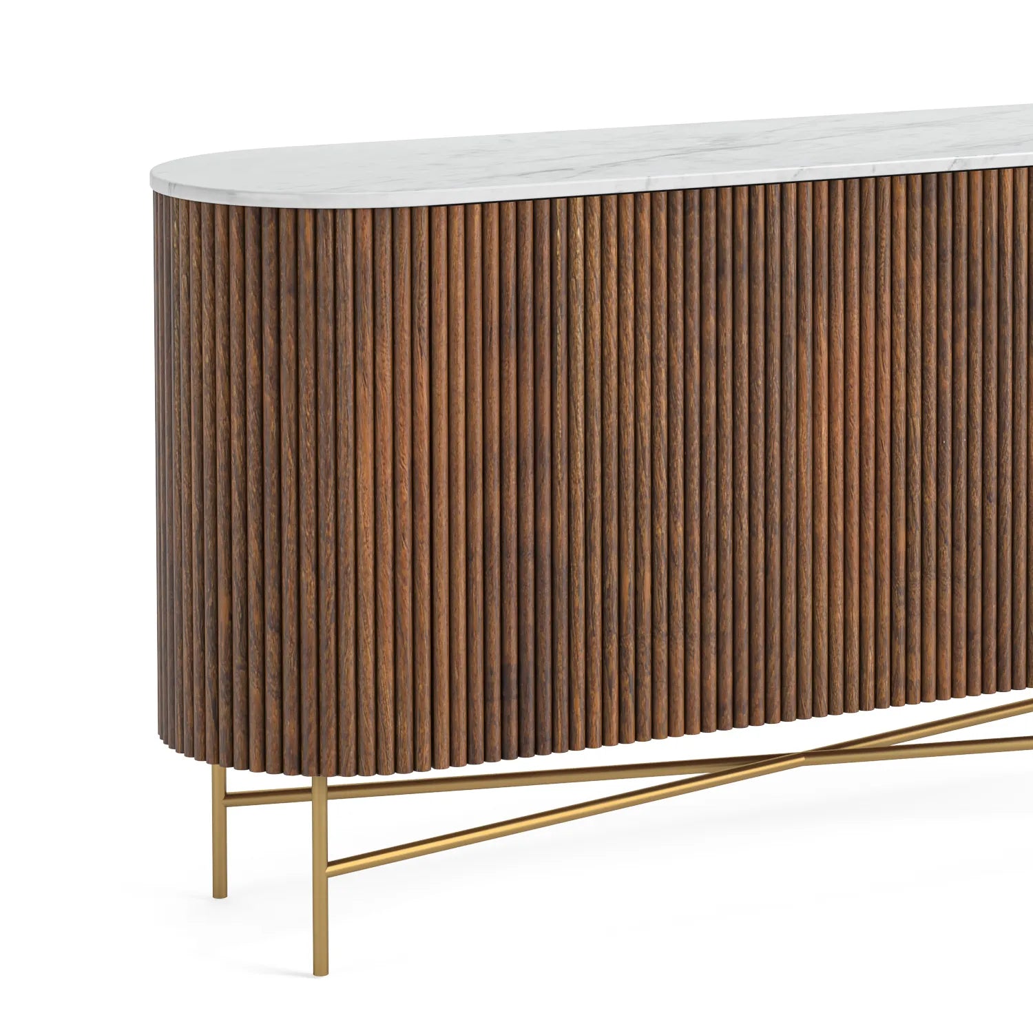 Brown Valencia Marble Mango Wood Large Sideboard. Available in Large, Small and Mini. Part of the Valencia Collection - Close Up of Mango Wood 