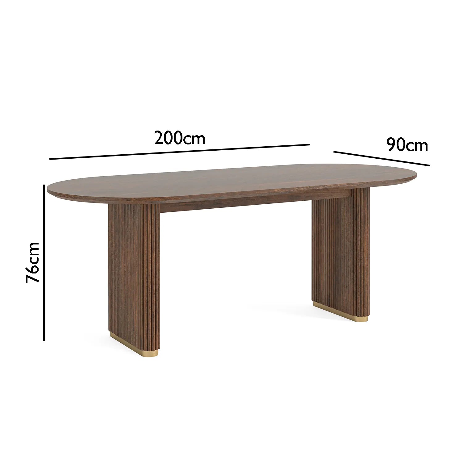 Brown Valencia Marble Mango Wood Oval Dining Table. Matching Furniture available - Dimensions 