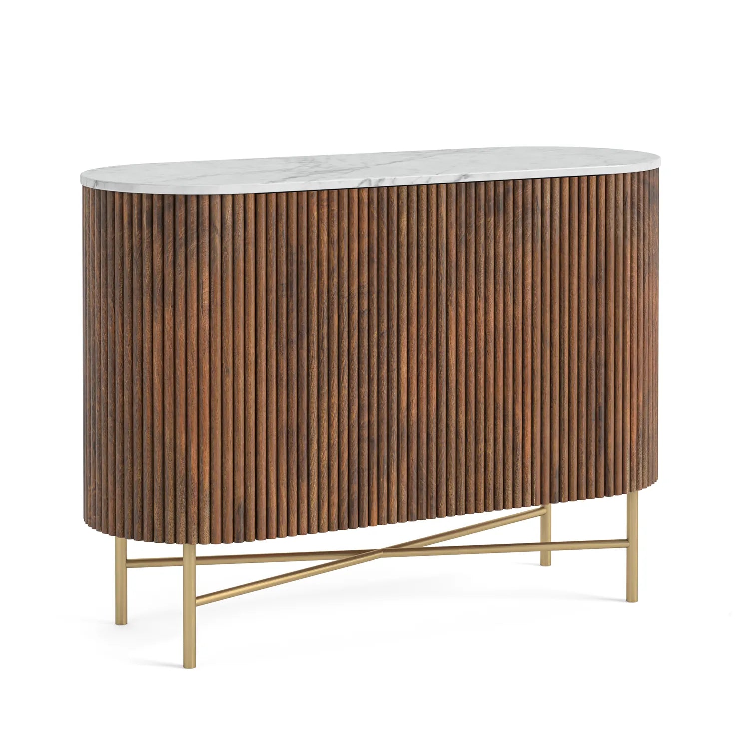 Brown Valencia Marble Mango Wood Small Sideboard, also available in Large and Mini. Part of the Brown Valencia Collection