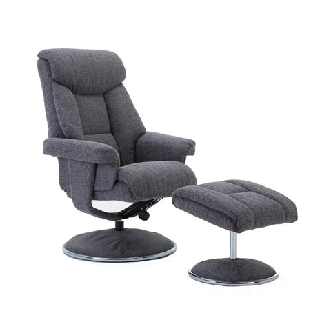 Bruges Fabric Swivel Chair and Footstool