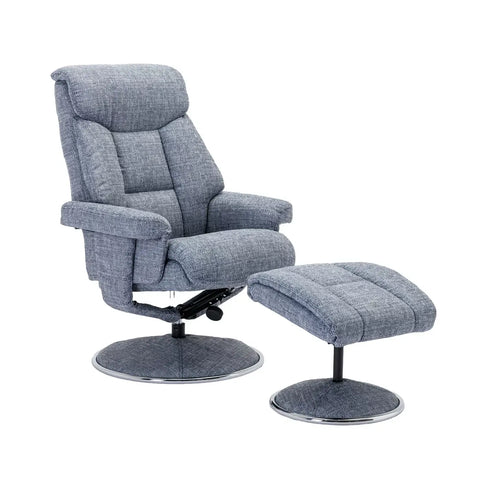 Bruges Fabric Swivel Chair and Footstool