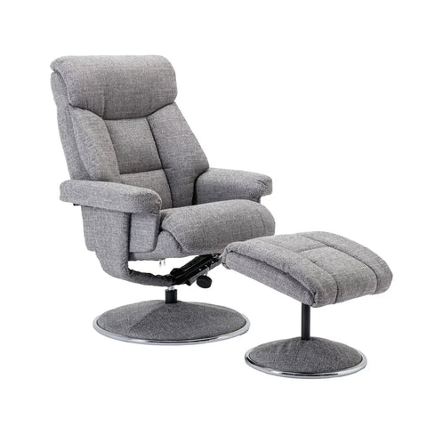 Bruges Fabric Swivel Chair and Footstool