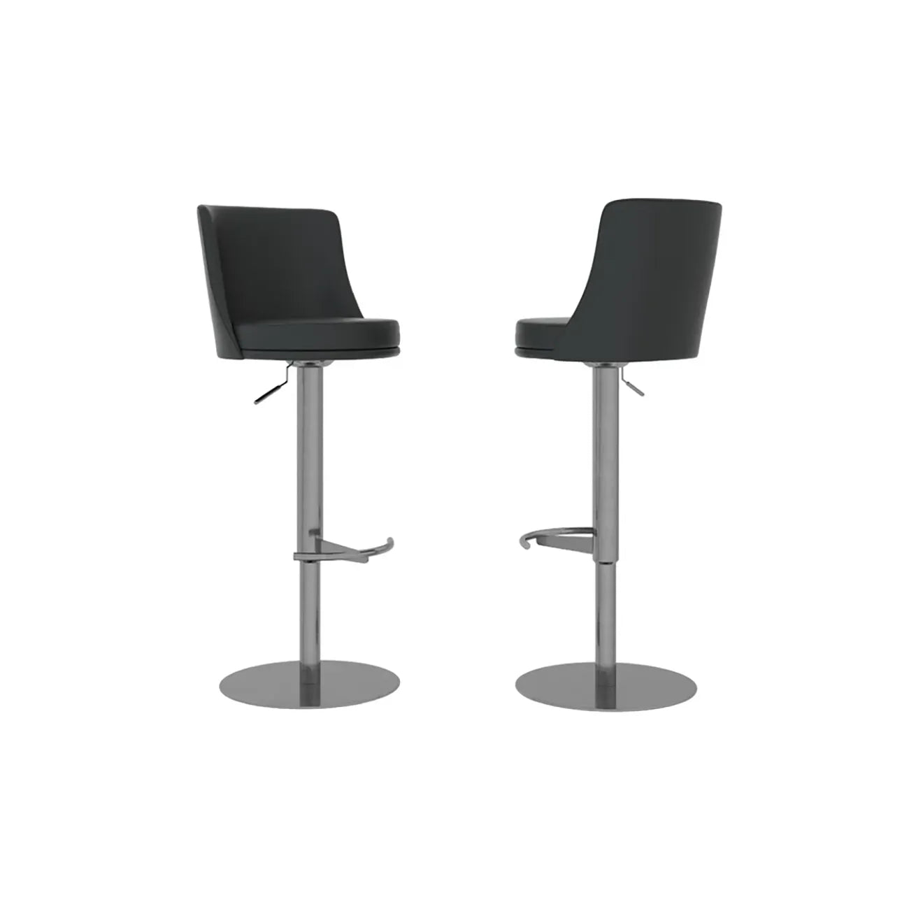 Bruno Leather Bar Stool - Set of 2