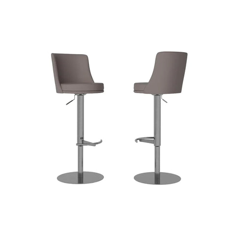 Bruno Leather Bar Stool - Set of 2