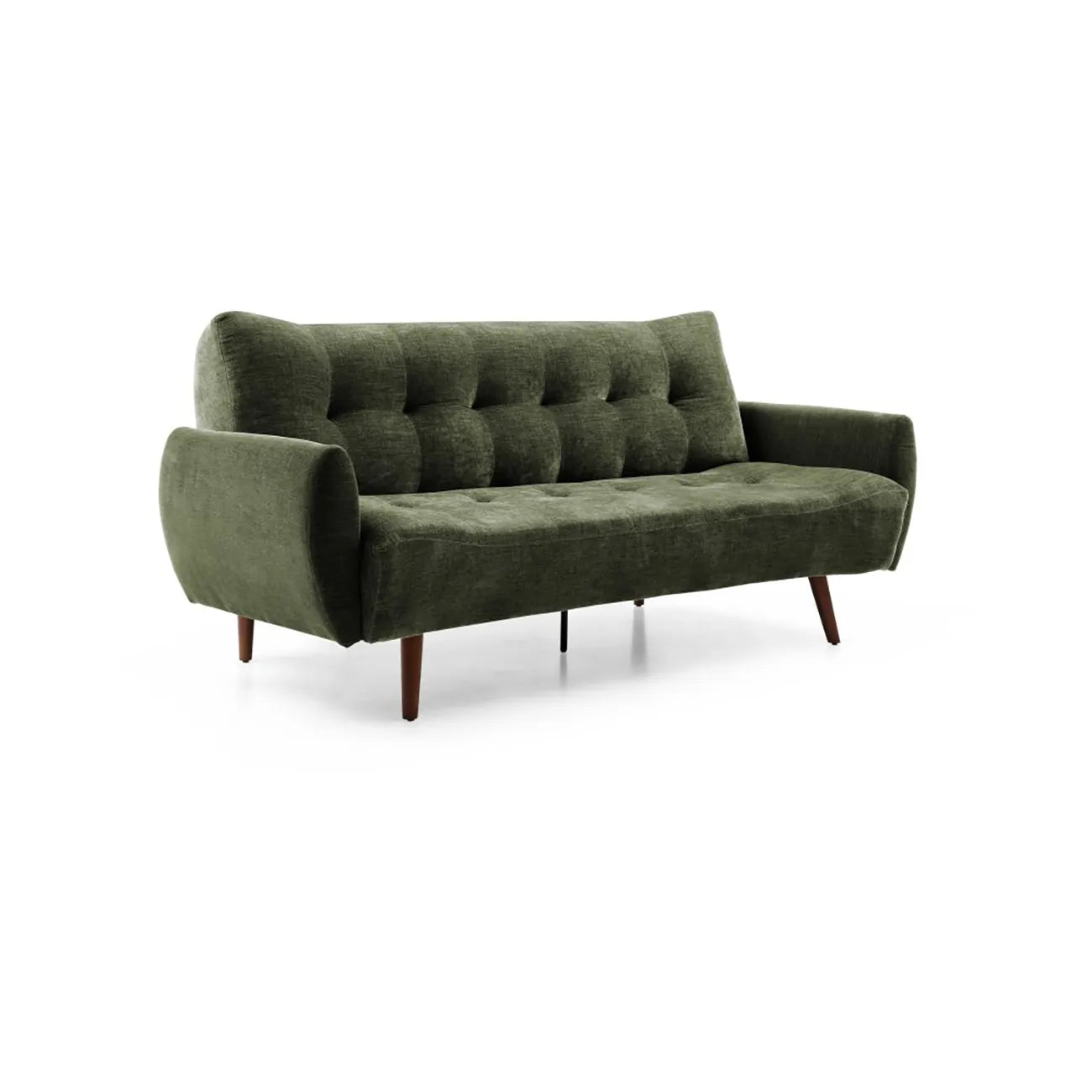 Buno Olive Chenille Fabric Sofa Bed