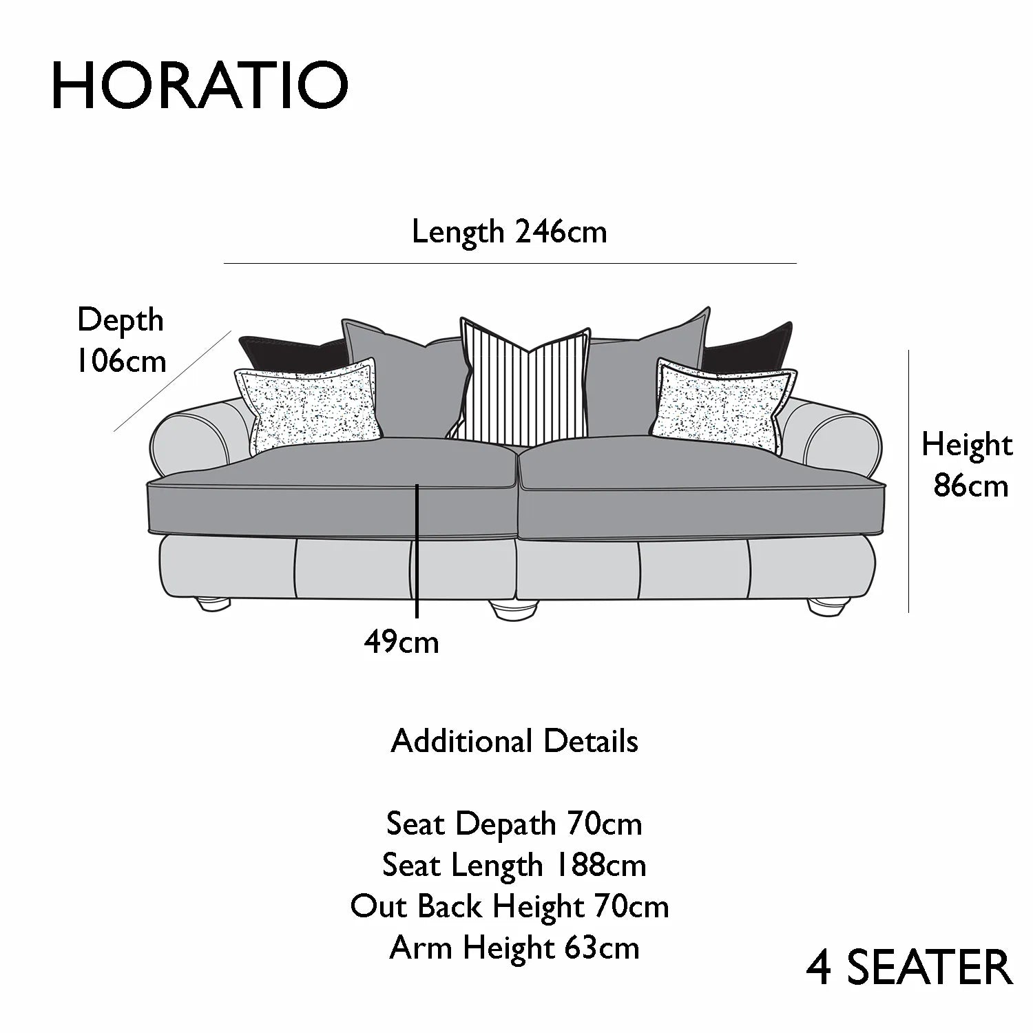 Horatio Fabric Upholstered Sofa Collection