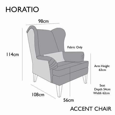 Accent Chair Horatio Mix Leather and Fabric Sofa from Buoyant 