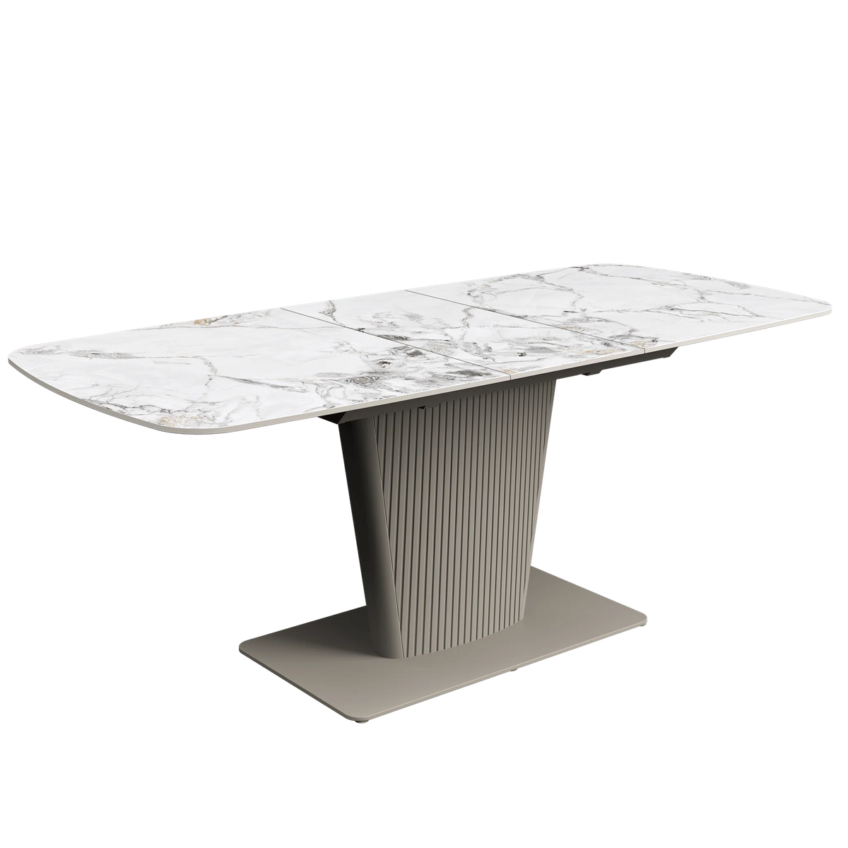 Catania 160-200cm White Ceramic Extending Dining Table