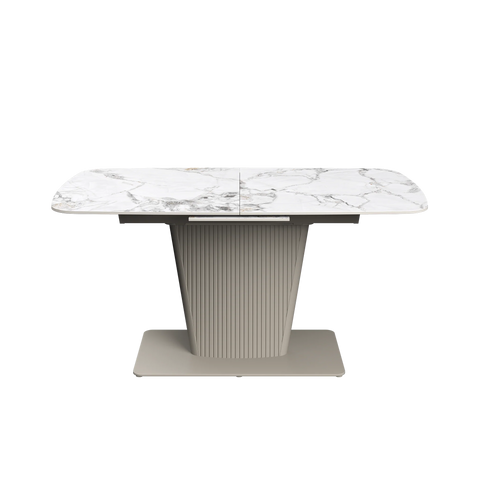 Catania 160-200cm White Ceramic Extending Dining Table