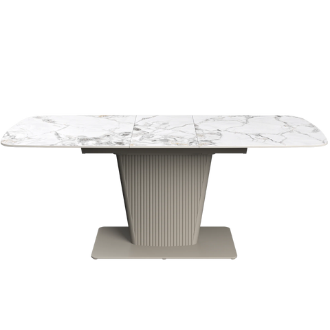 Catania 160-200cm White Ceramic Extending Dining Table